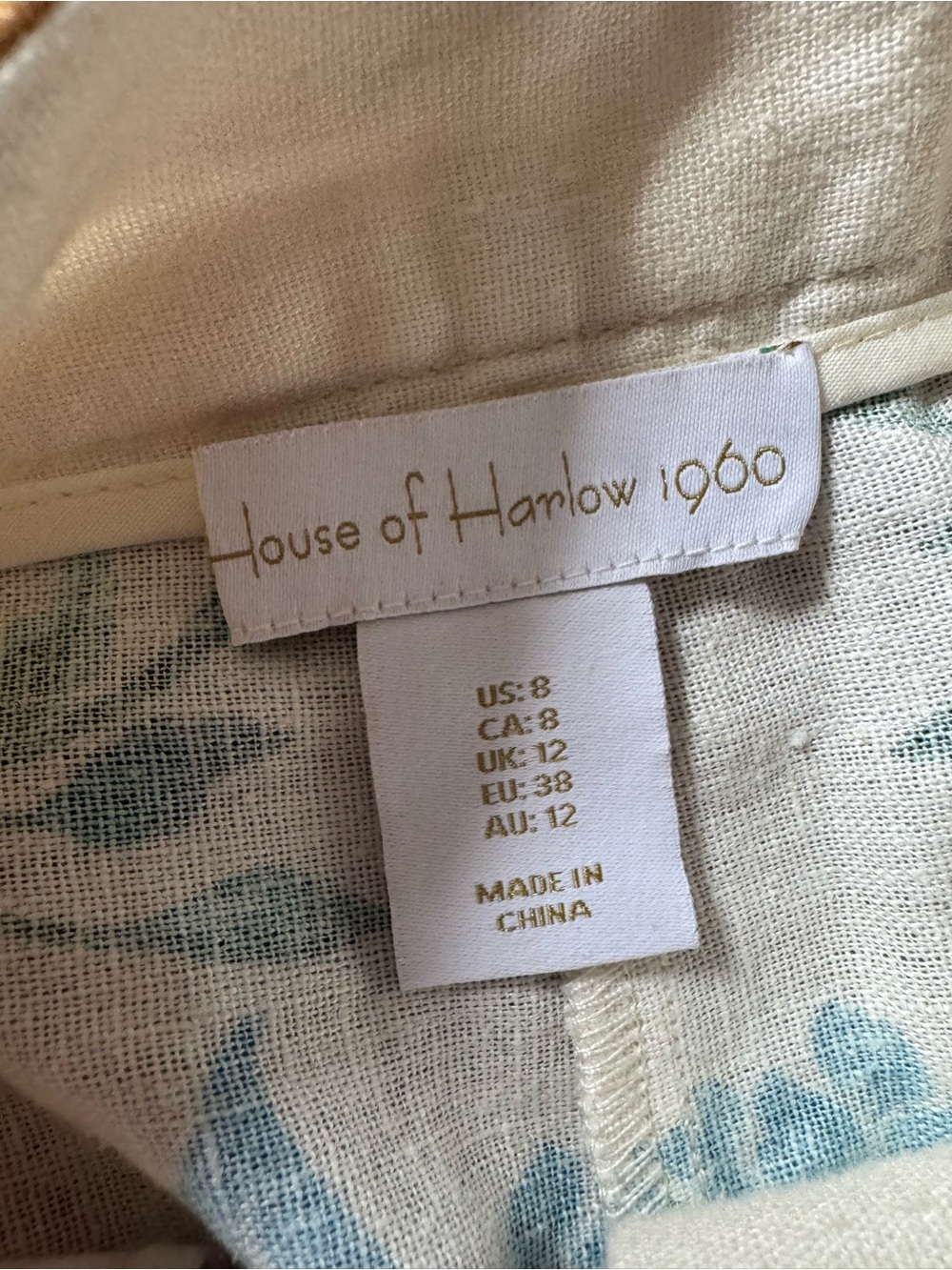 House of Harlow 1960 floral linen blend pants - Picture 3 of 4
